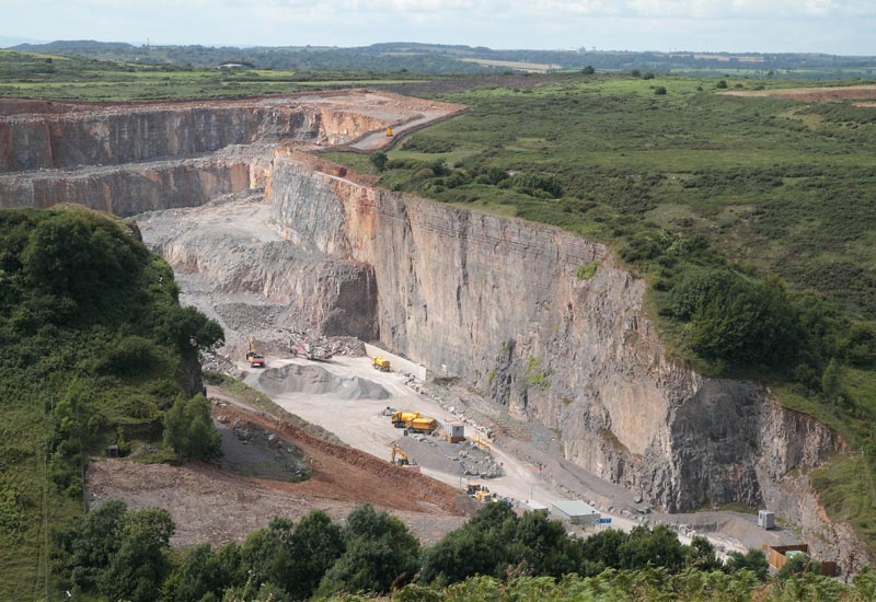 View into a quarry